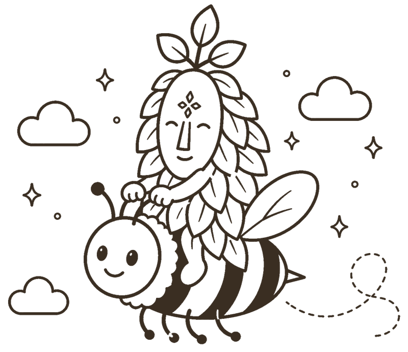 Flying with the bees